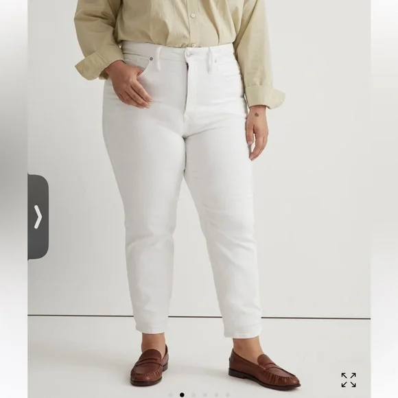 Madewell Jeans Madewell Stovepipe Jeans In Pure White Size 4w